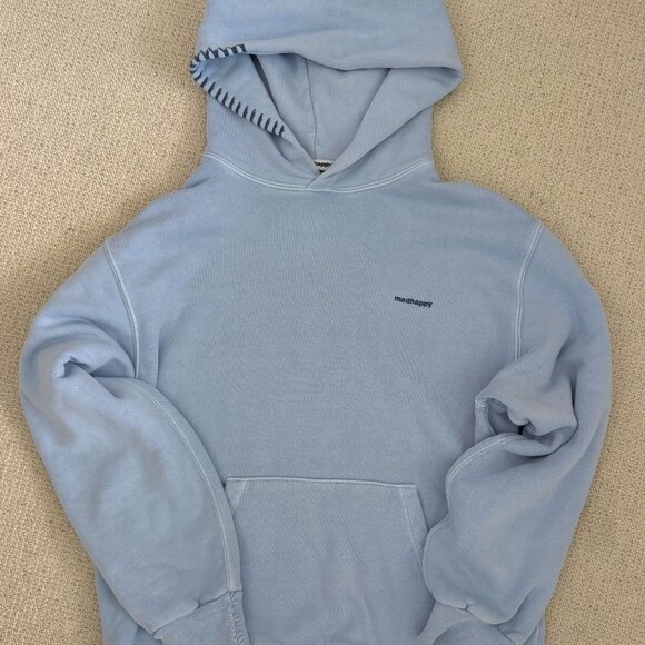 MADHAPPY Slate Blue Classics Fleece Hoodie in Large - Picture 1 of 8